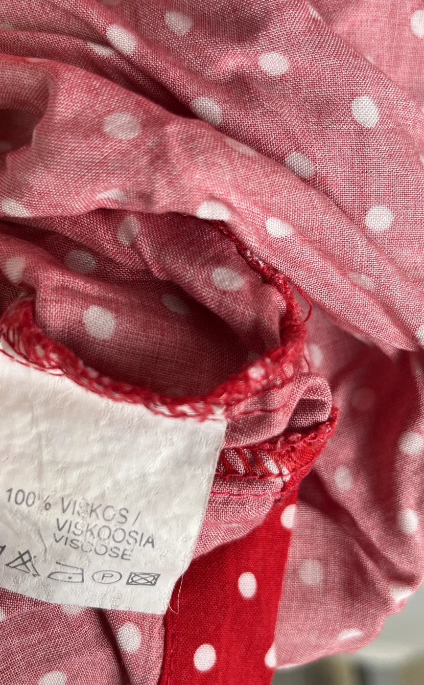 Twenty One röd ärmlös topp med prickar