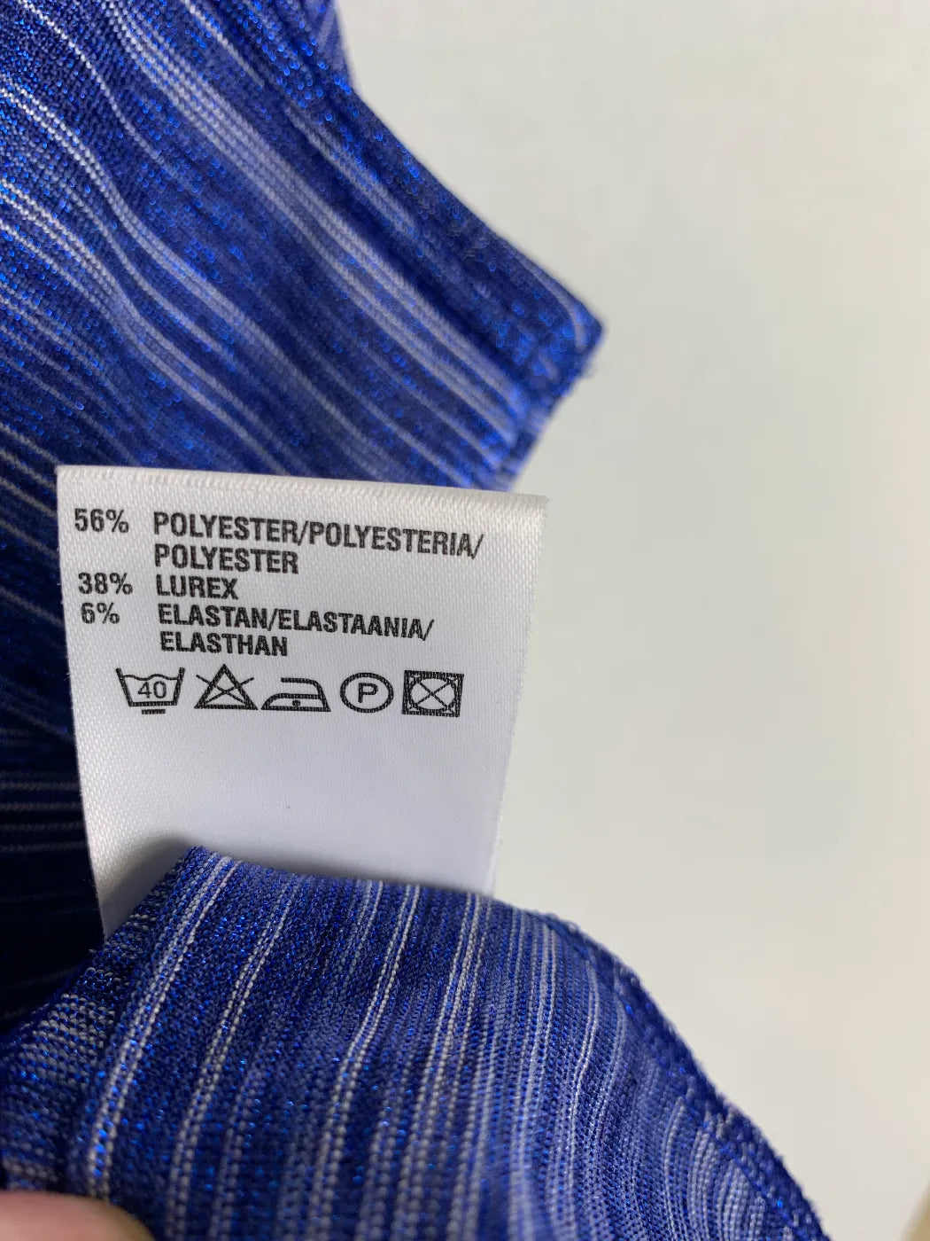 Lindex blå randig ärmlös topp