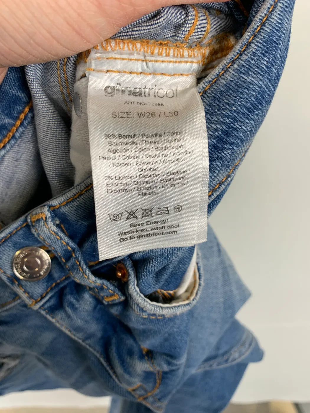 Gina Tricot Kristen smala jeans med dragkedja