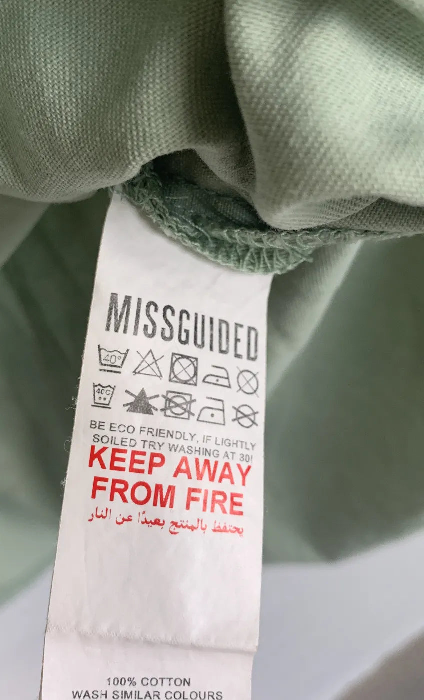 Missguided salviagrön skjorta med knappar