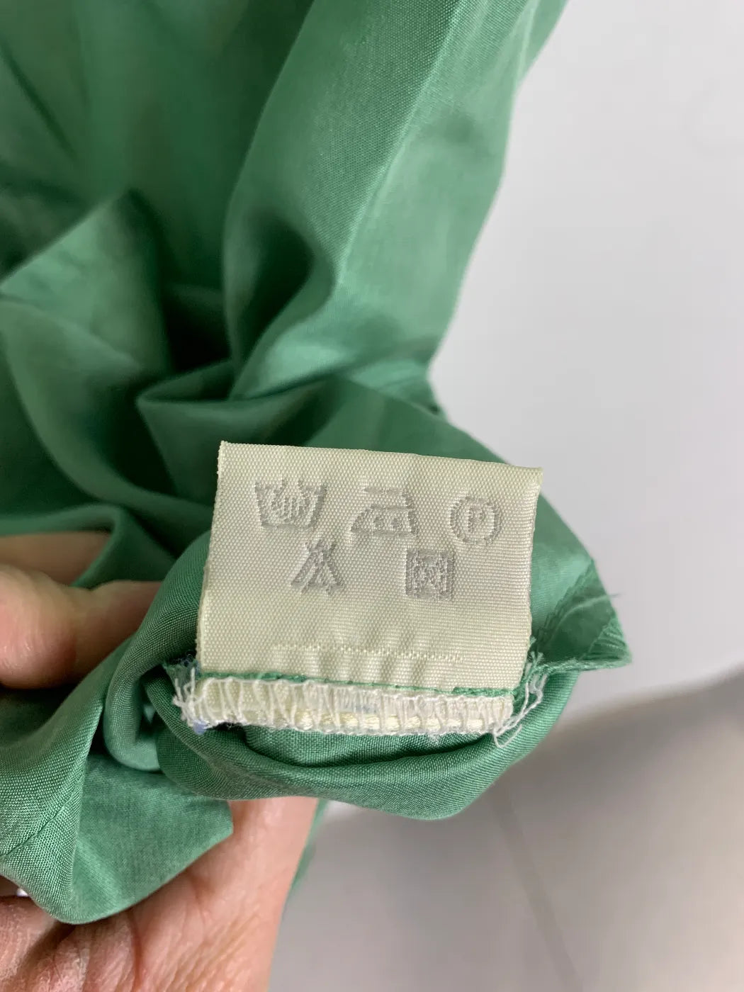 Pure Silk grön skjorta med kort ärm