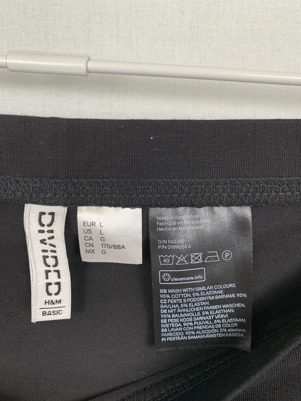 H&M Basic svart minikjol