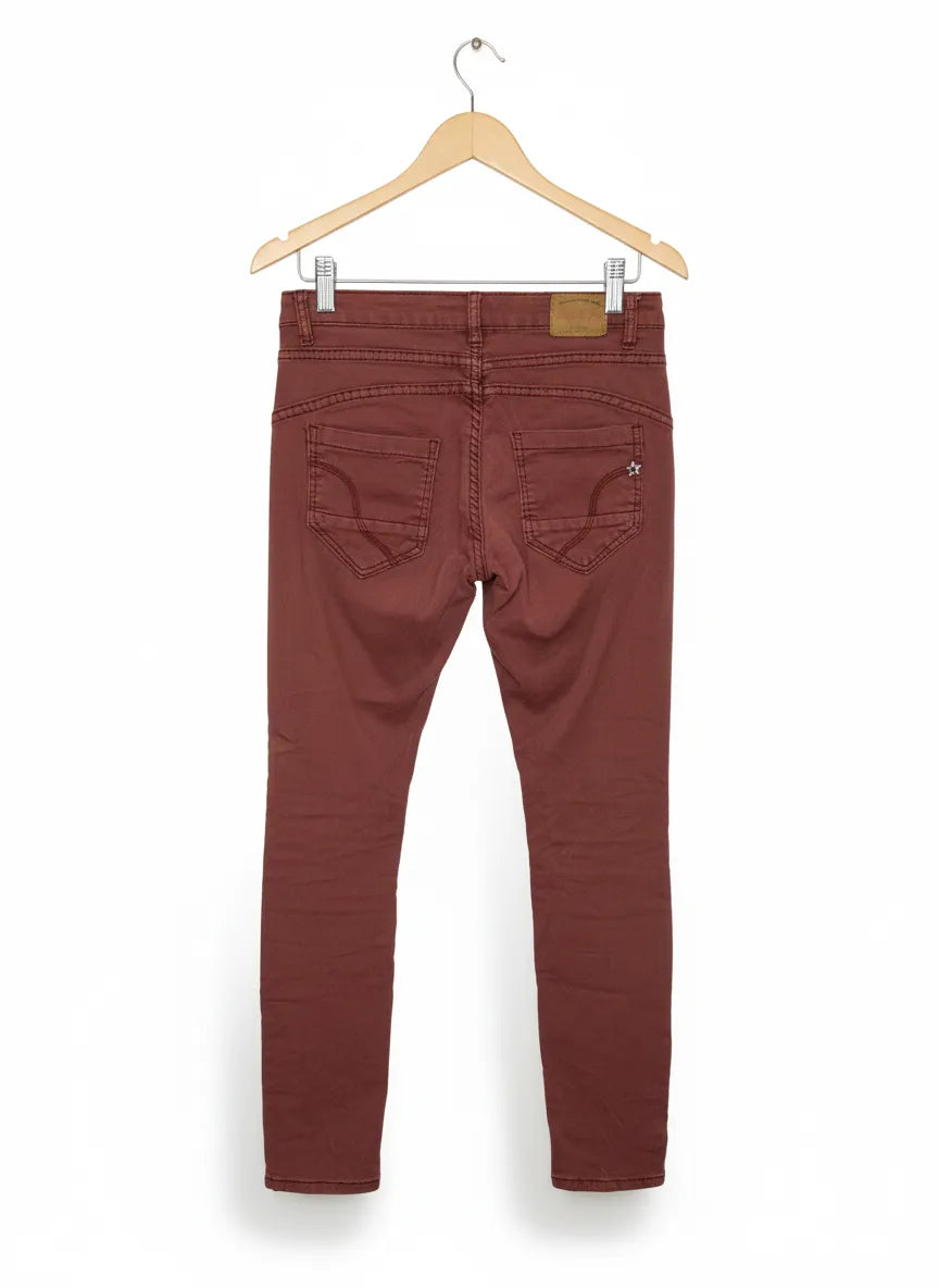 Place du Jour Denim burgundy skinny jeans