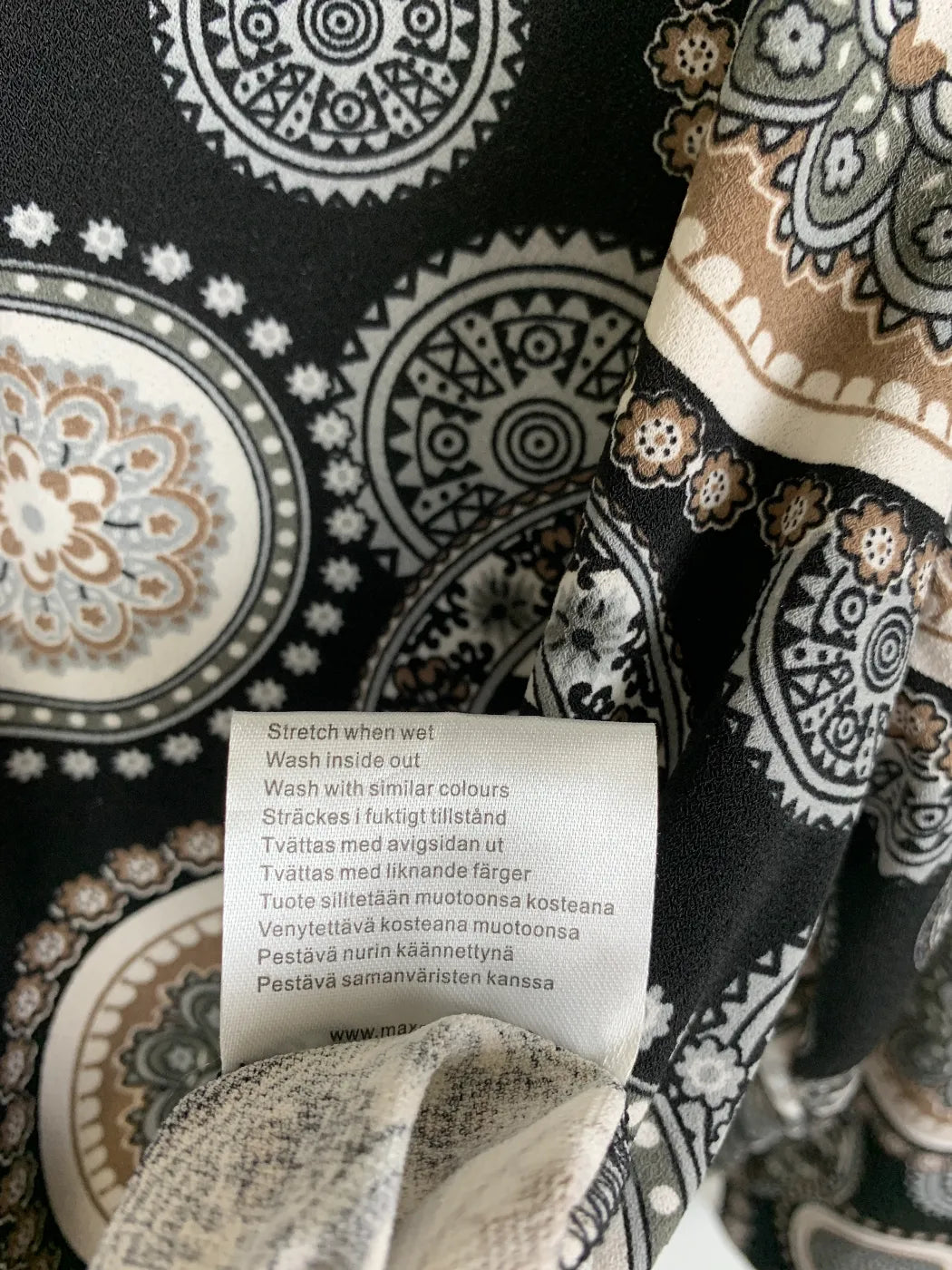 Amalia mönstrad långärmad topp