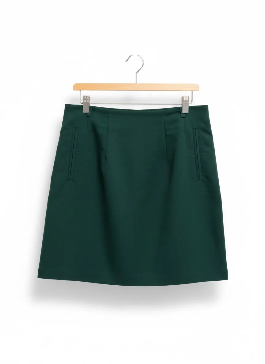 H&M mörkgrön minikjol