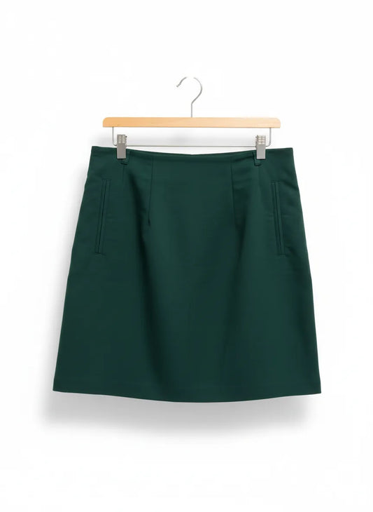 H&M mörkgrön minikjol
