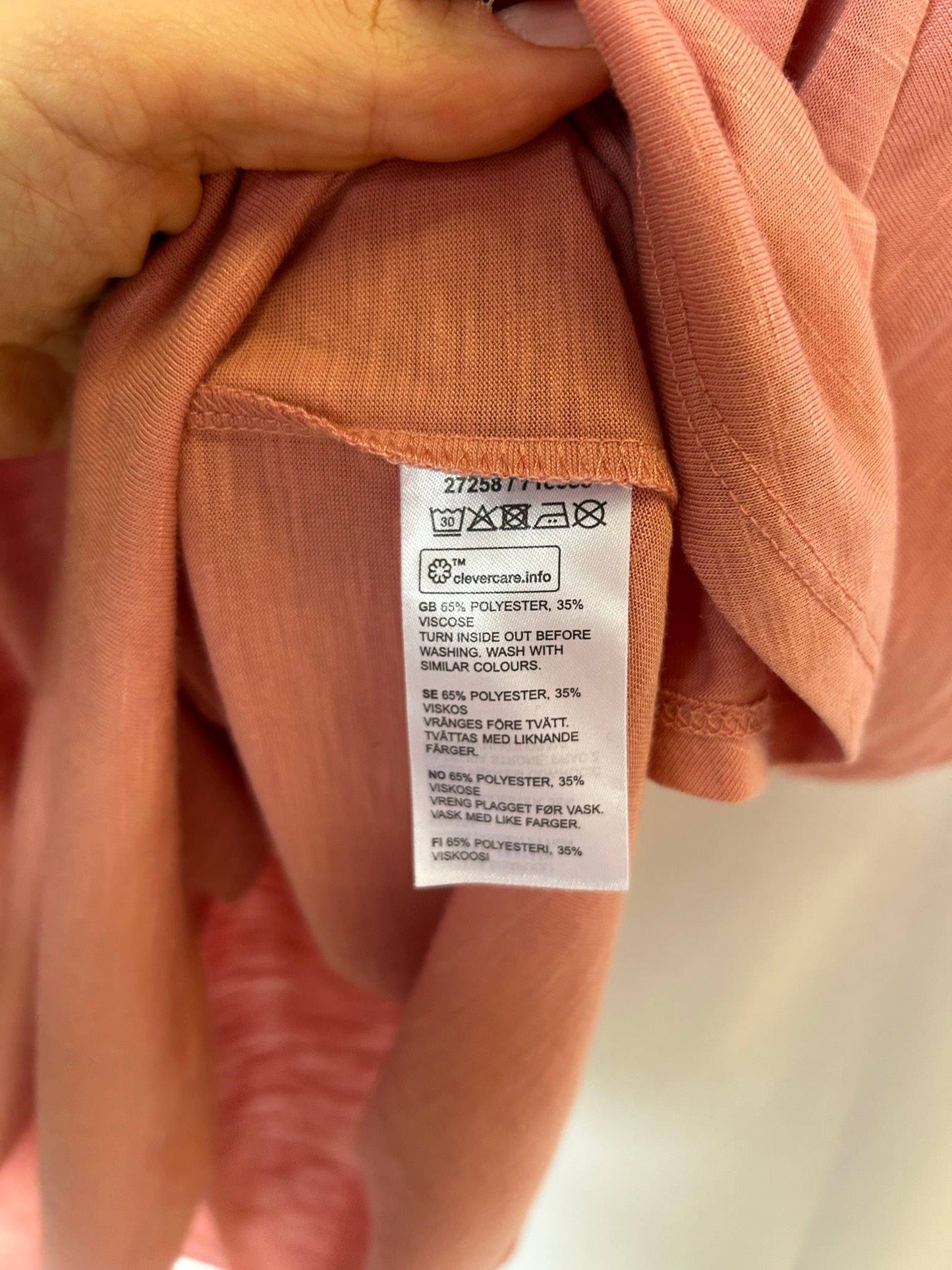 KappAhl korallfärgad blus med loose fit