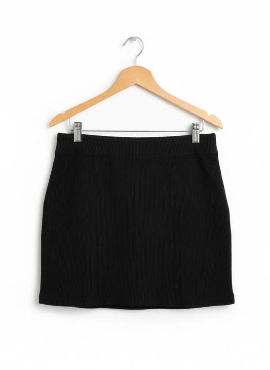 H&M Basic svart minikjol