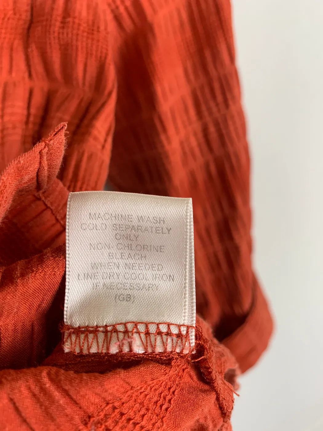 dressbarn rustorange strukturerad skjorta