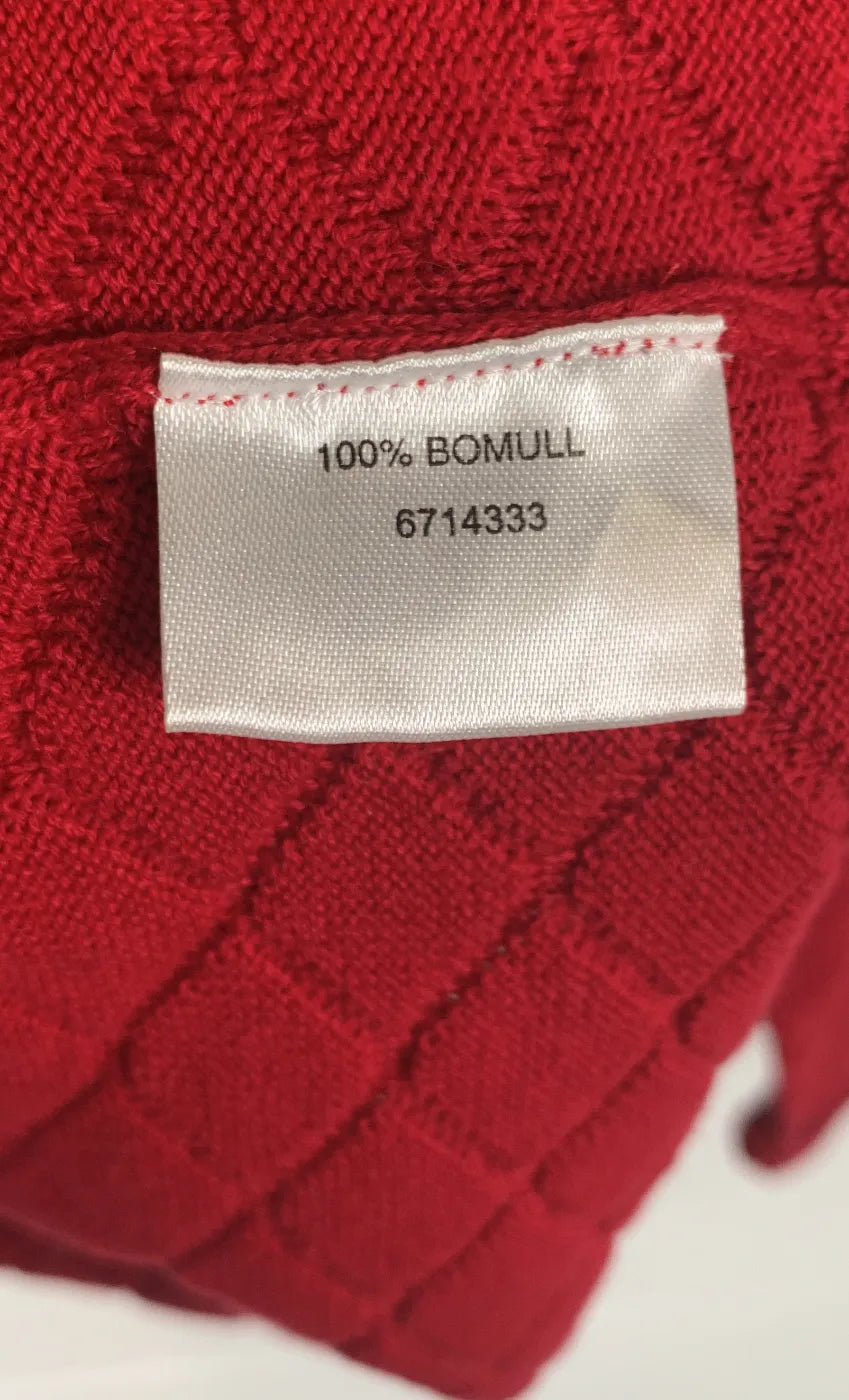 Isolde röd texturerad långärmad topp
