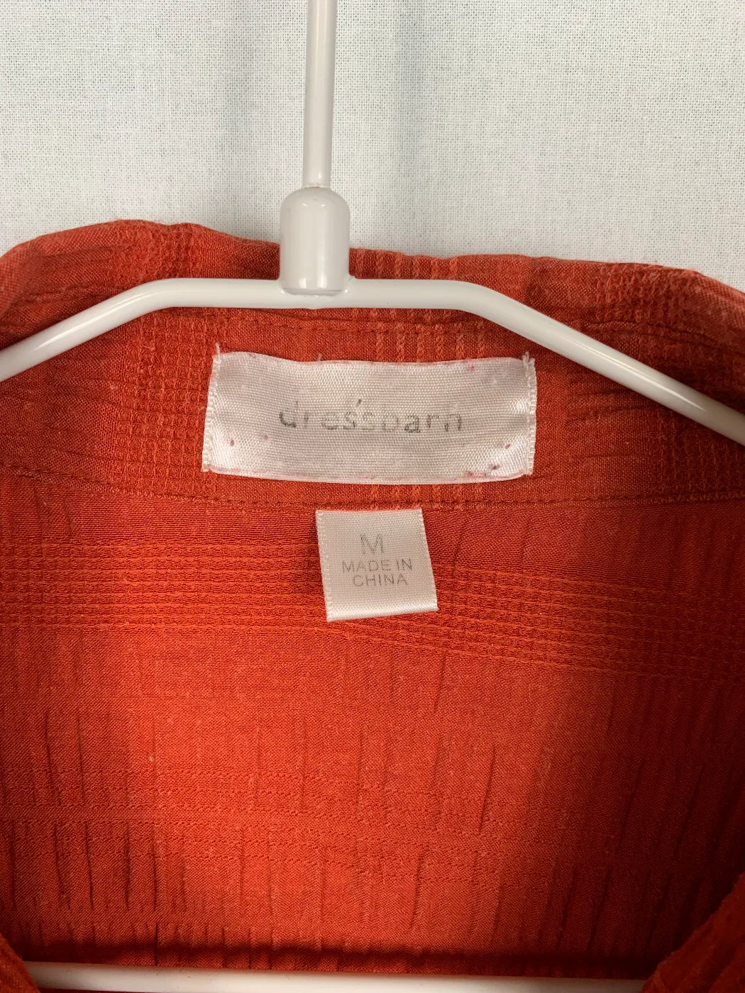 dressbarn rustorange strukturerad skjorta