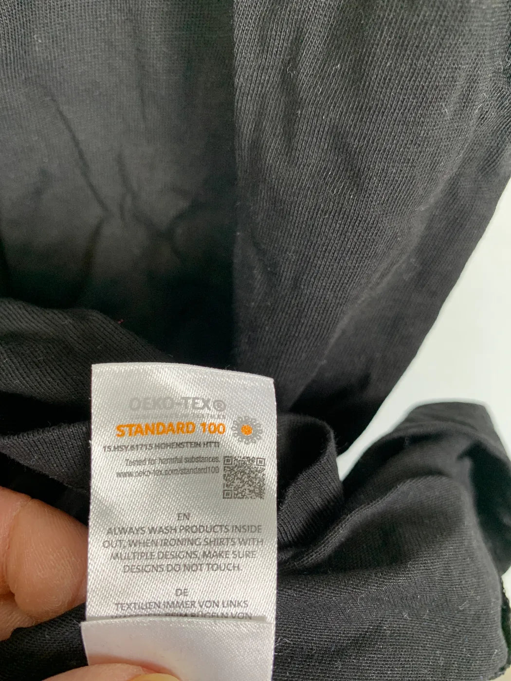 Spreadshirt svart t-shirt med tryck för herr
