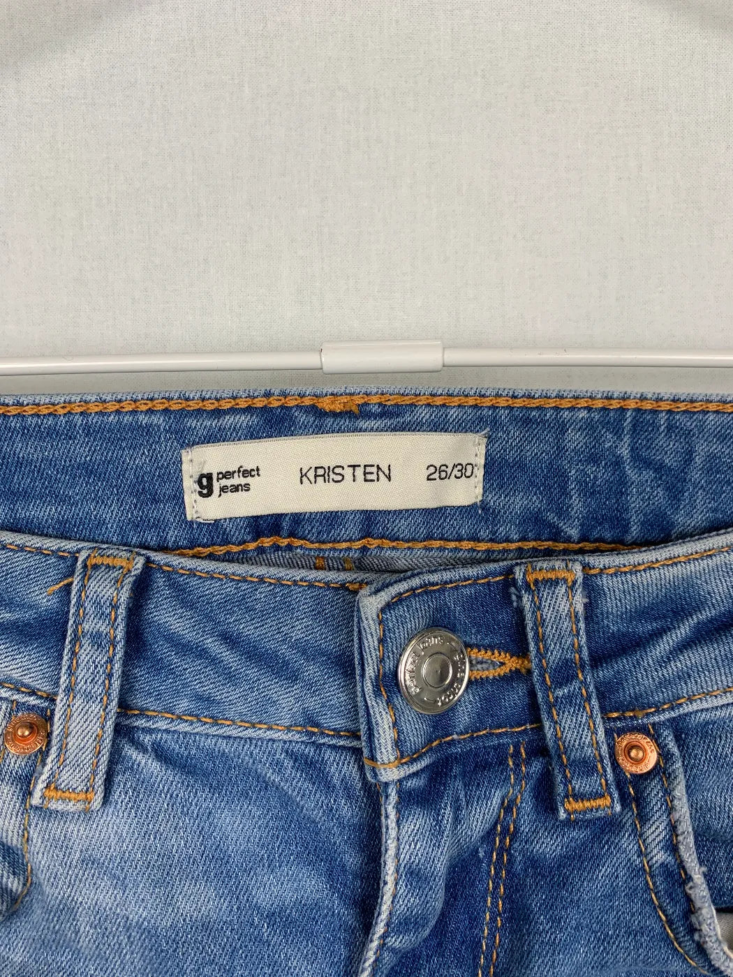 Gina Tricot Kristen smala jeans med dragkedja