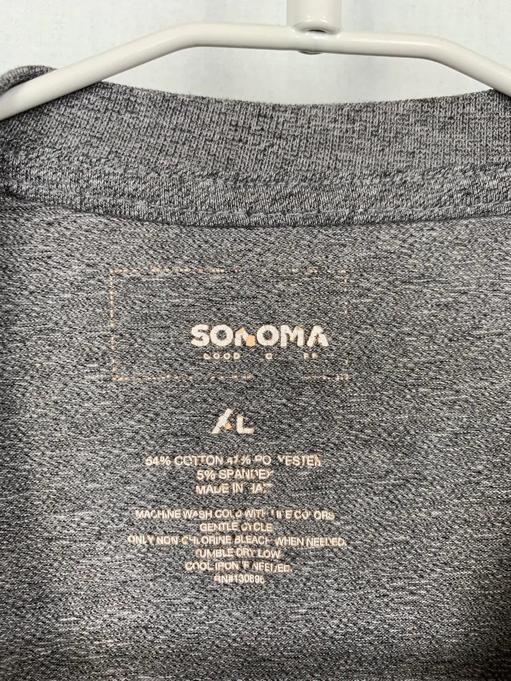 Sonoma melerad grå t-shirt med rund hals