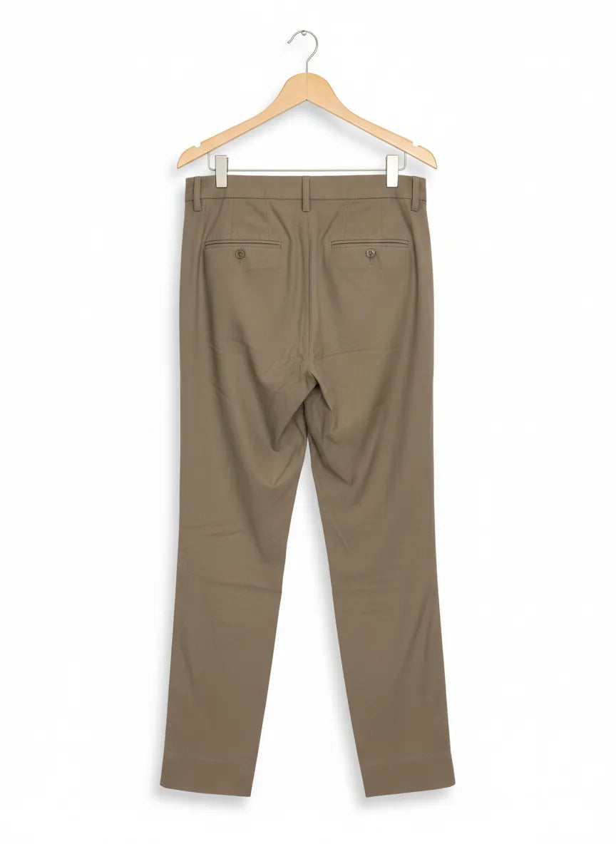 LauRie slim fit byxor i khakifärg