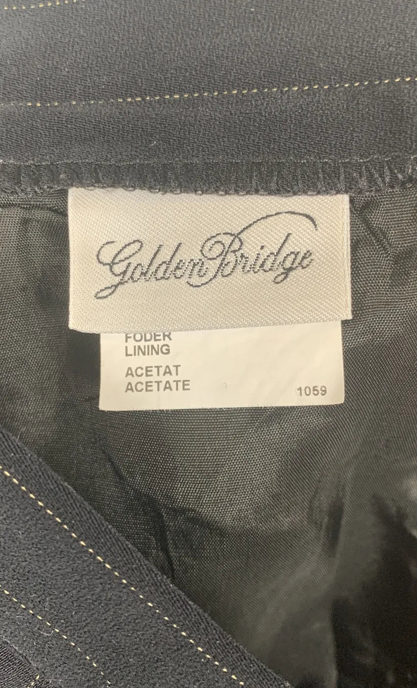 Golden Bridge svart randig midikjol