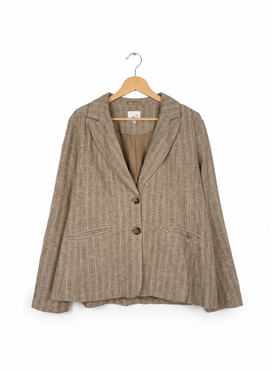 Isolde beige kavaj i linneblandning