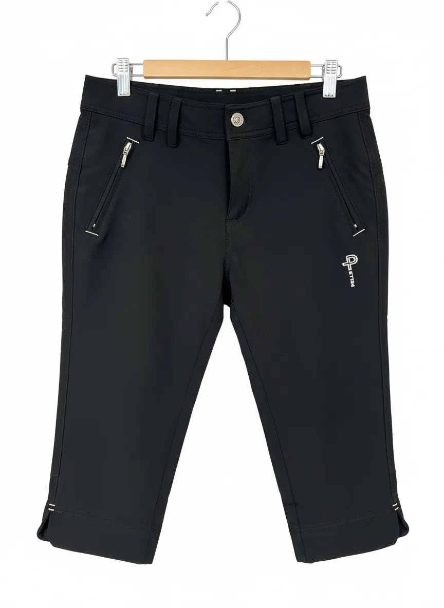 Pelle P svarta culottes med dragkedjefickor