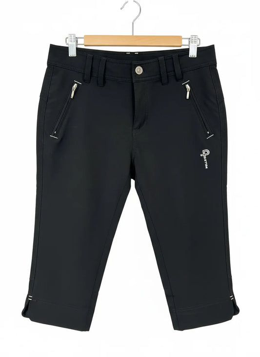 Pelle P svarta culottes med dragkedjefickor