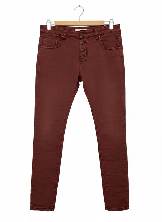 Place du Jour Denim burgundy skinny jeans