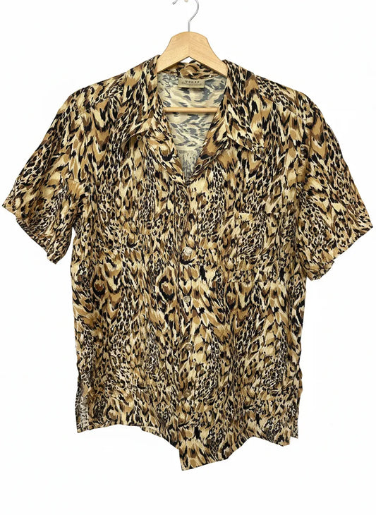 H&M vintage silkesskjorta med djurmönster