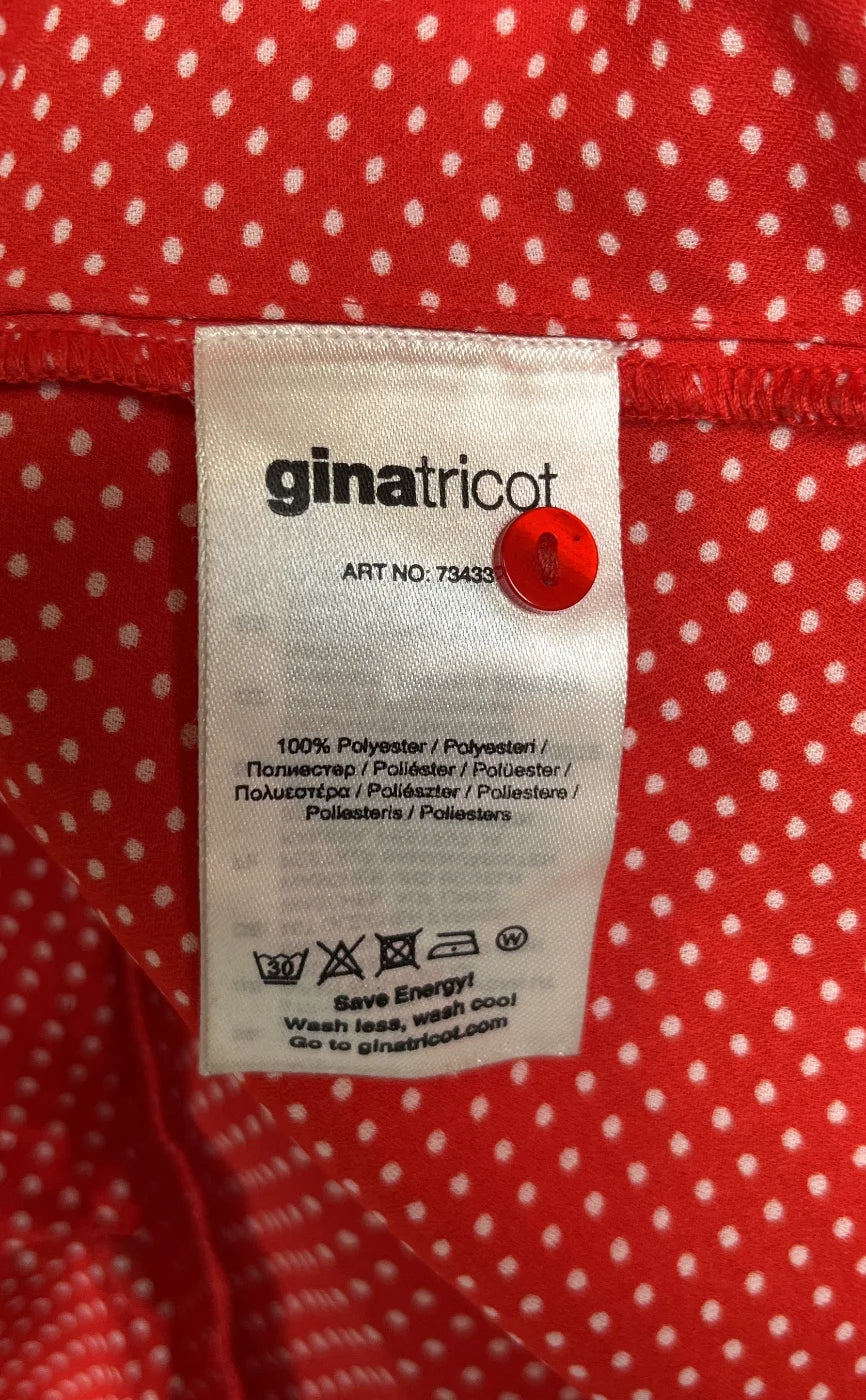 Gina Tricot röd prickig linne