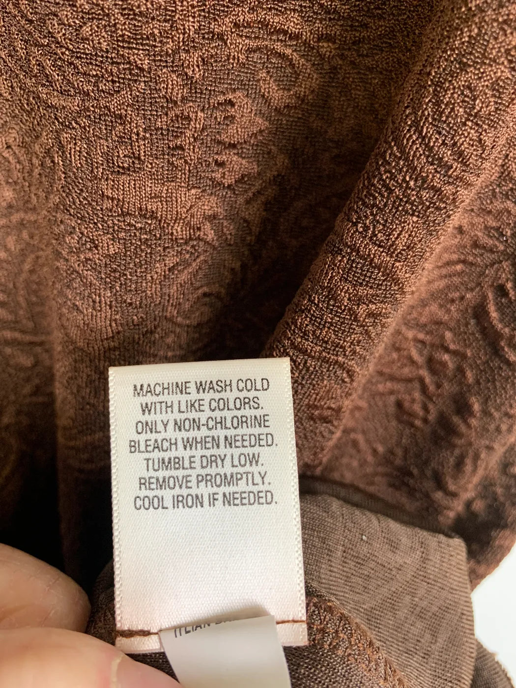 Croft & Barrow brun t-shirt med kort ärm och struktur