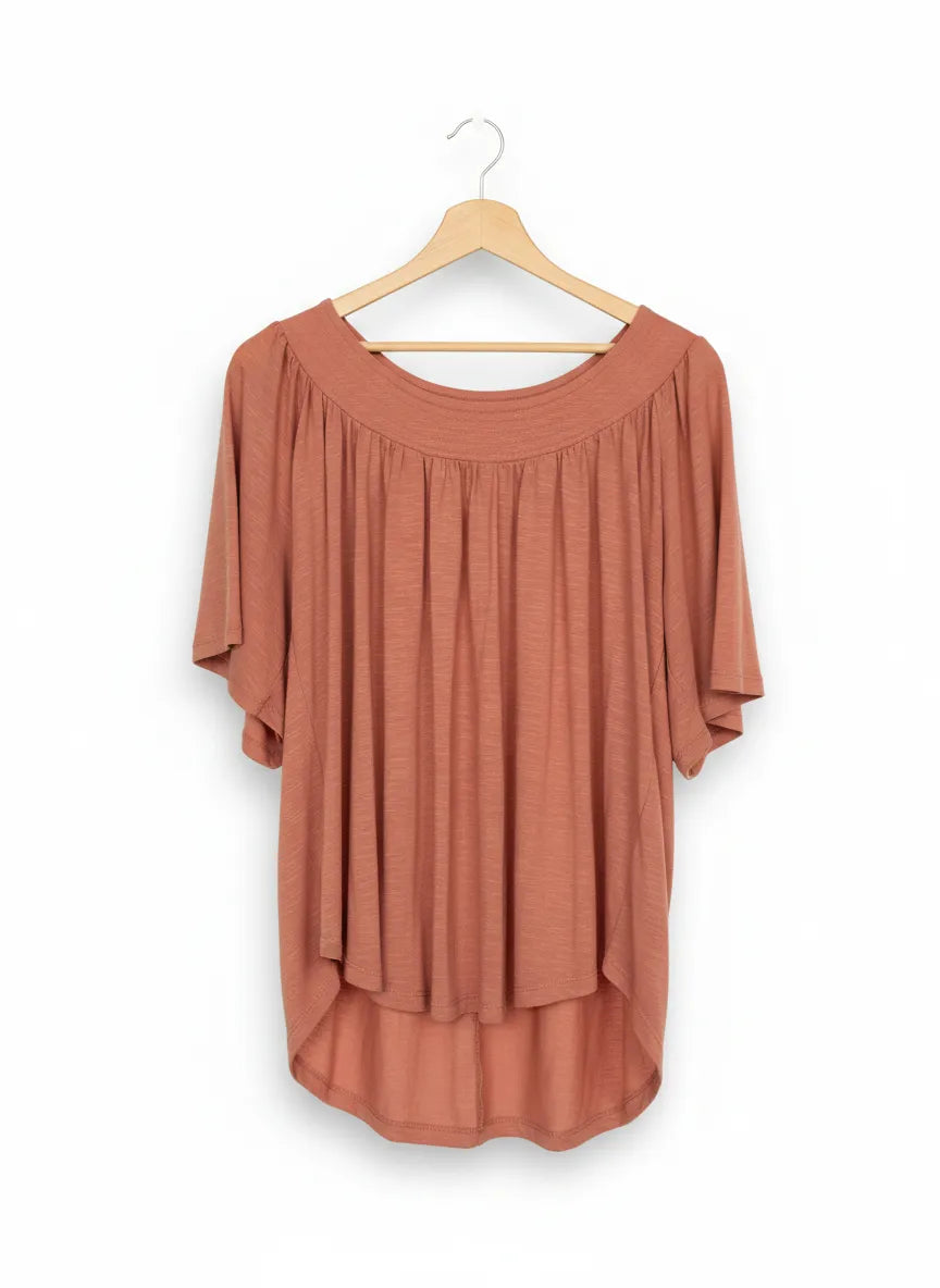 KappAhl korallfärgad blus med loose fit