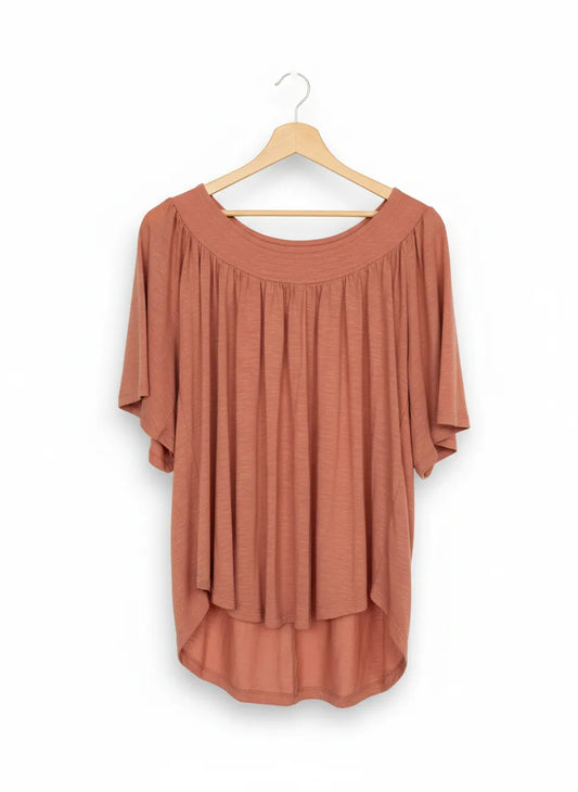KappAhl korallfärgad blus med loose fit