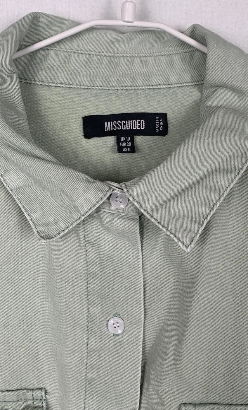 Missguided salviagrön skjorta med knappar