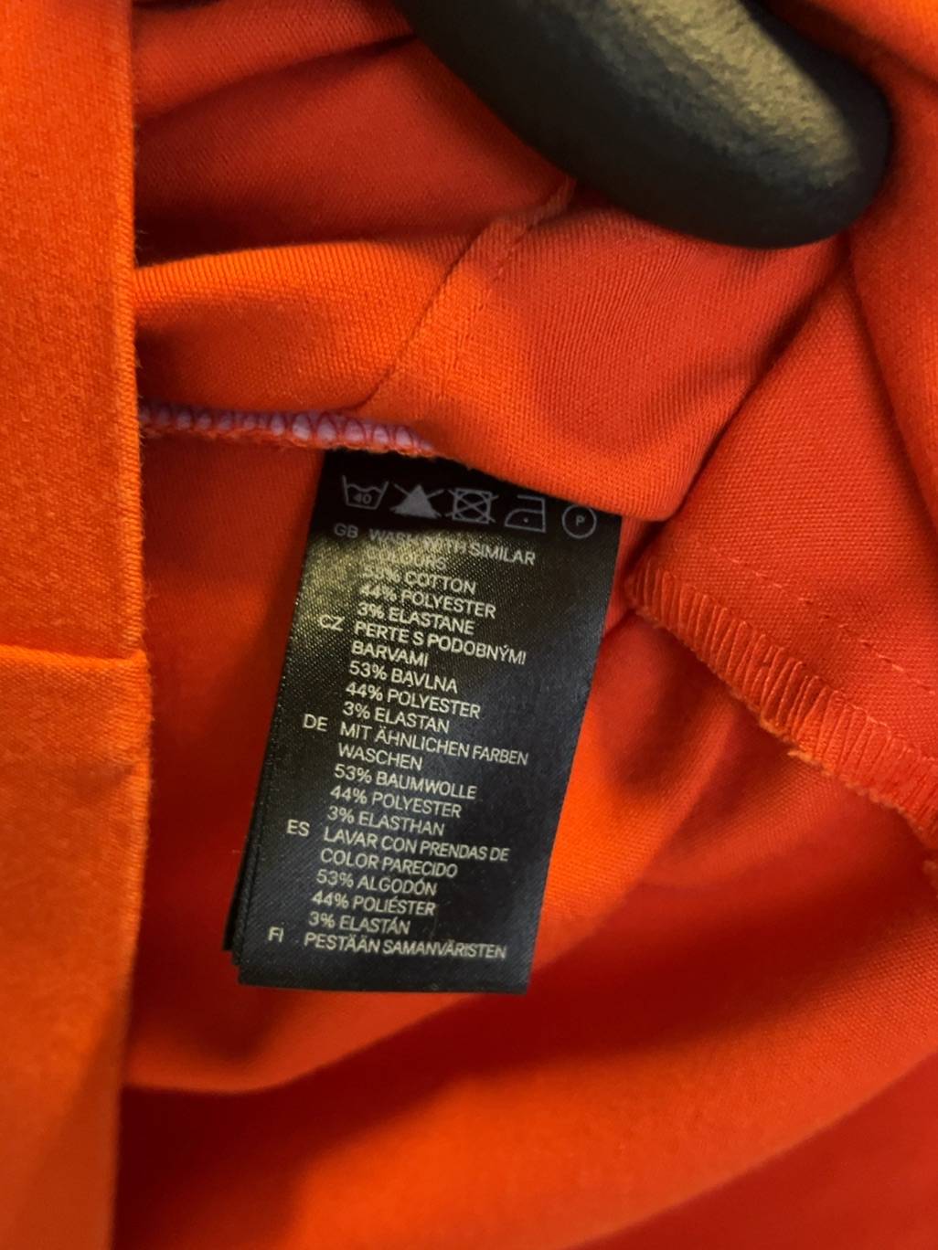 H&M orange minikjol med fickor