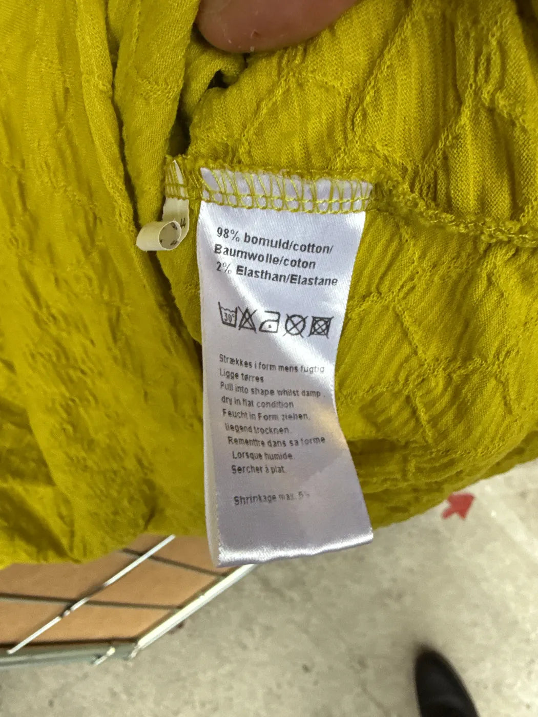 Choise gul texturerad långärmad topp