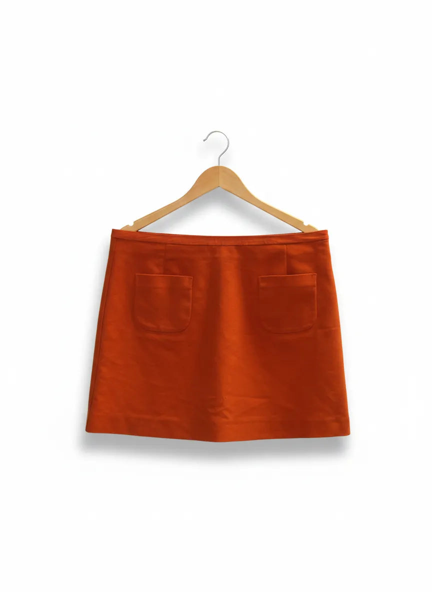 H&M orange minikjol med fickor