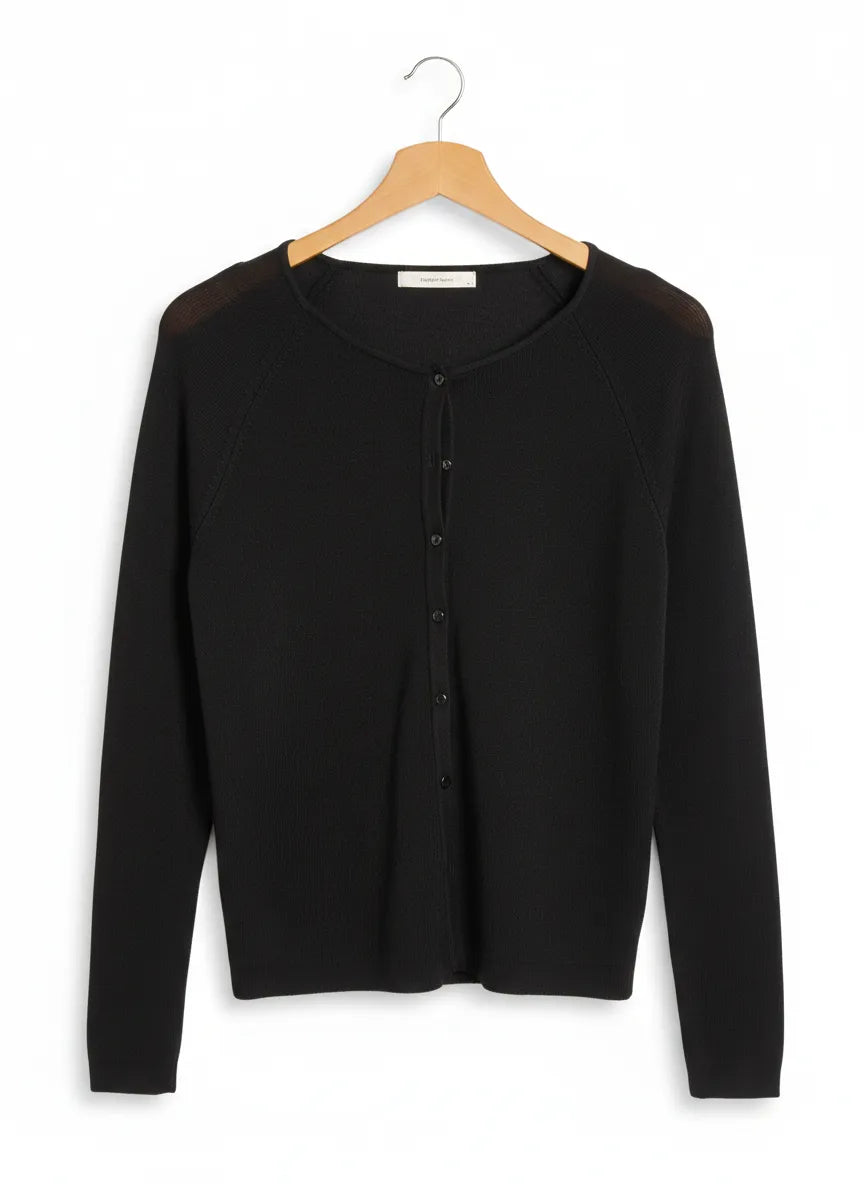 Pepper Corn svart cardigan med långa ärmar