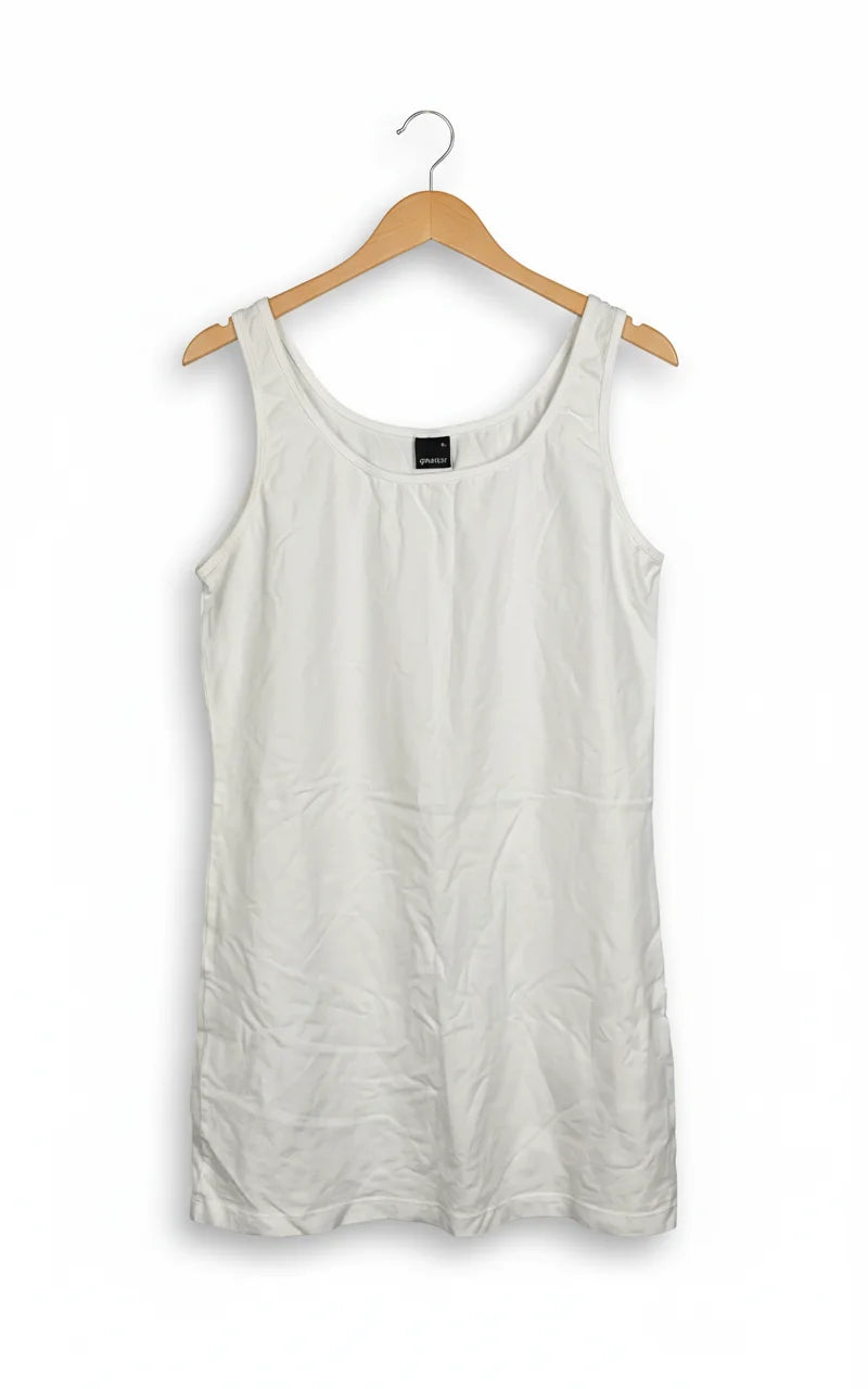 Gina Tricot Lydia ärmlös topp vit XL