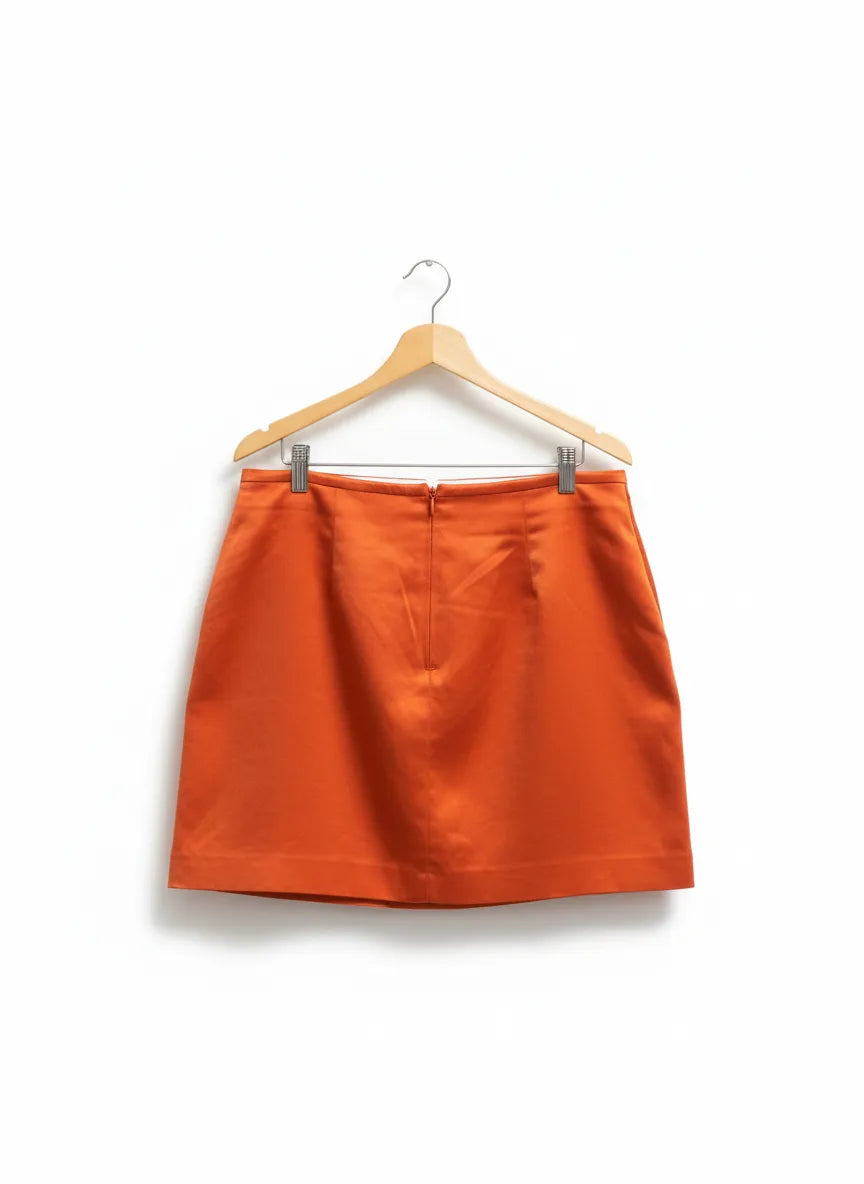 H&M orange minikjol med fickor