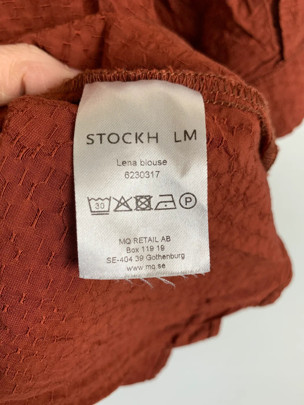 Stockh LM Lena strukturerad brun blus