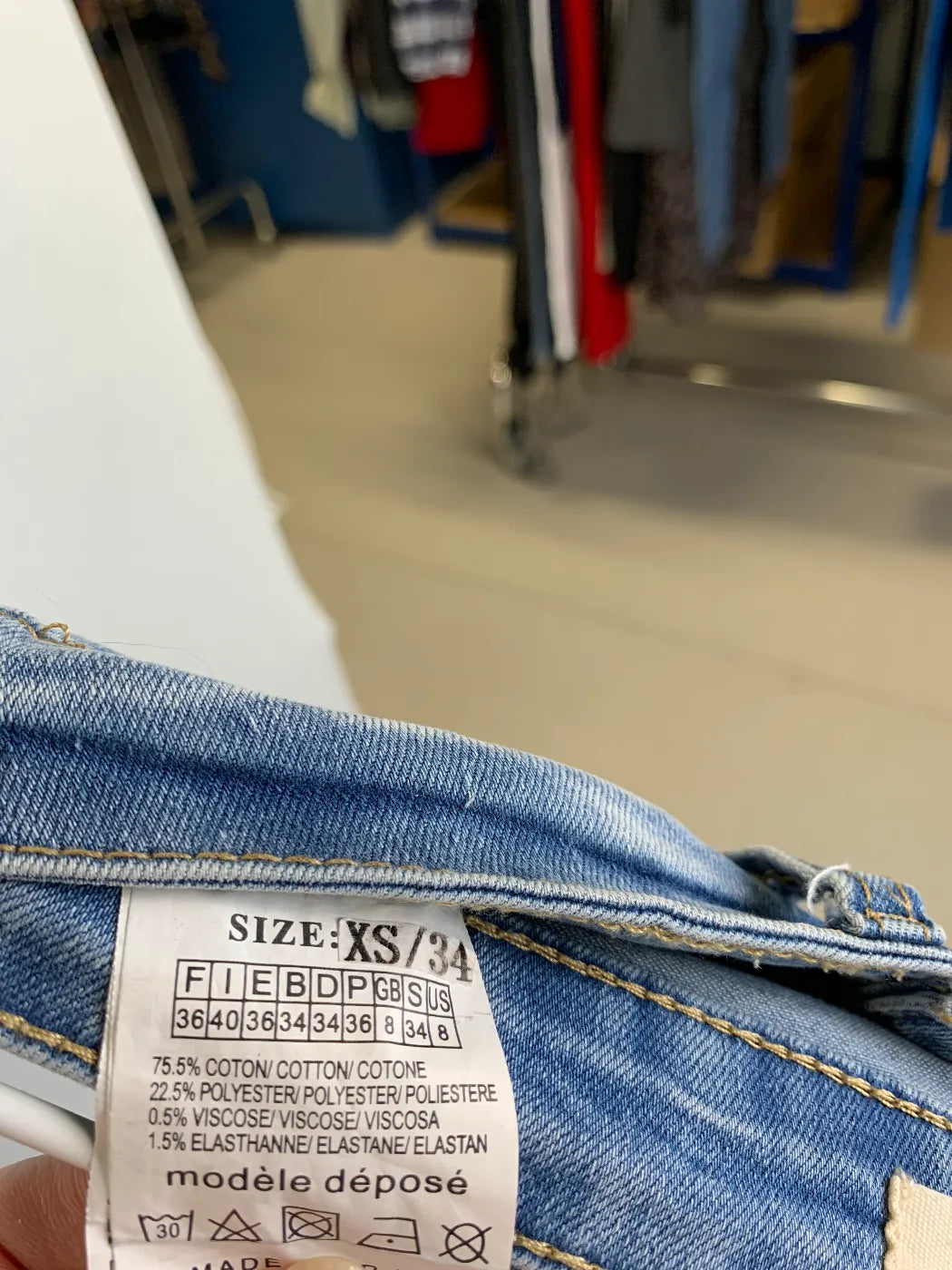 Jewelly broderade ljusblå jeans i denim
