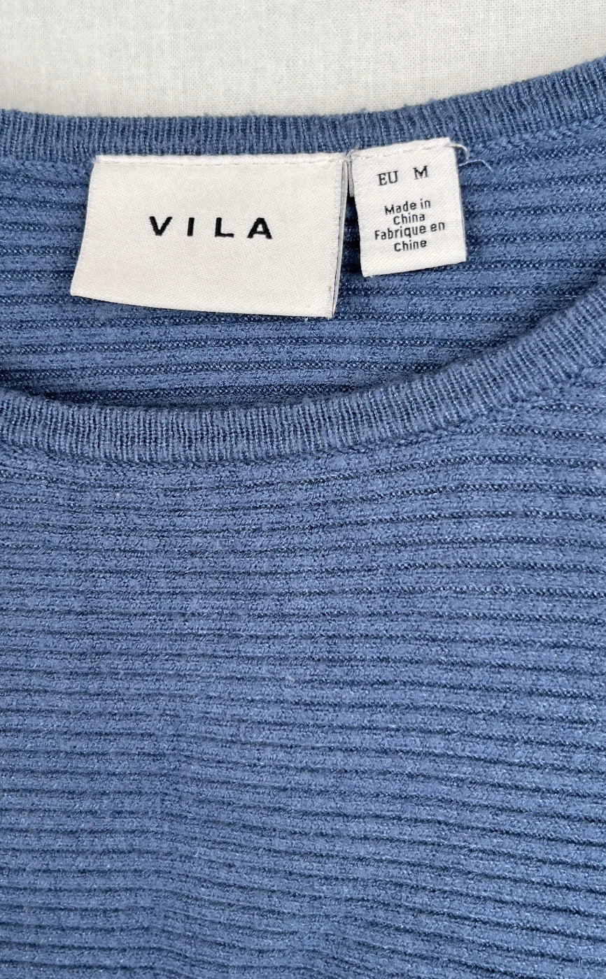 VILA Ribbad Långärmad Topp