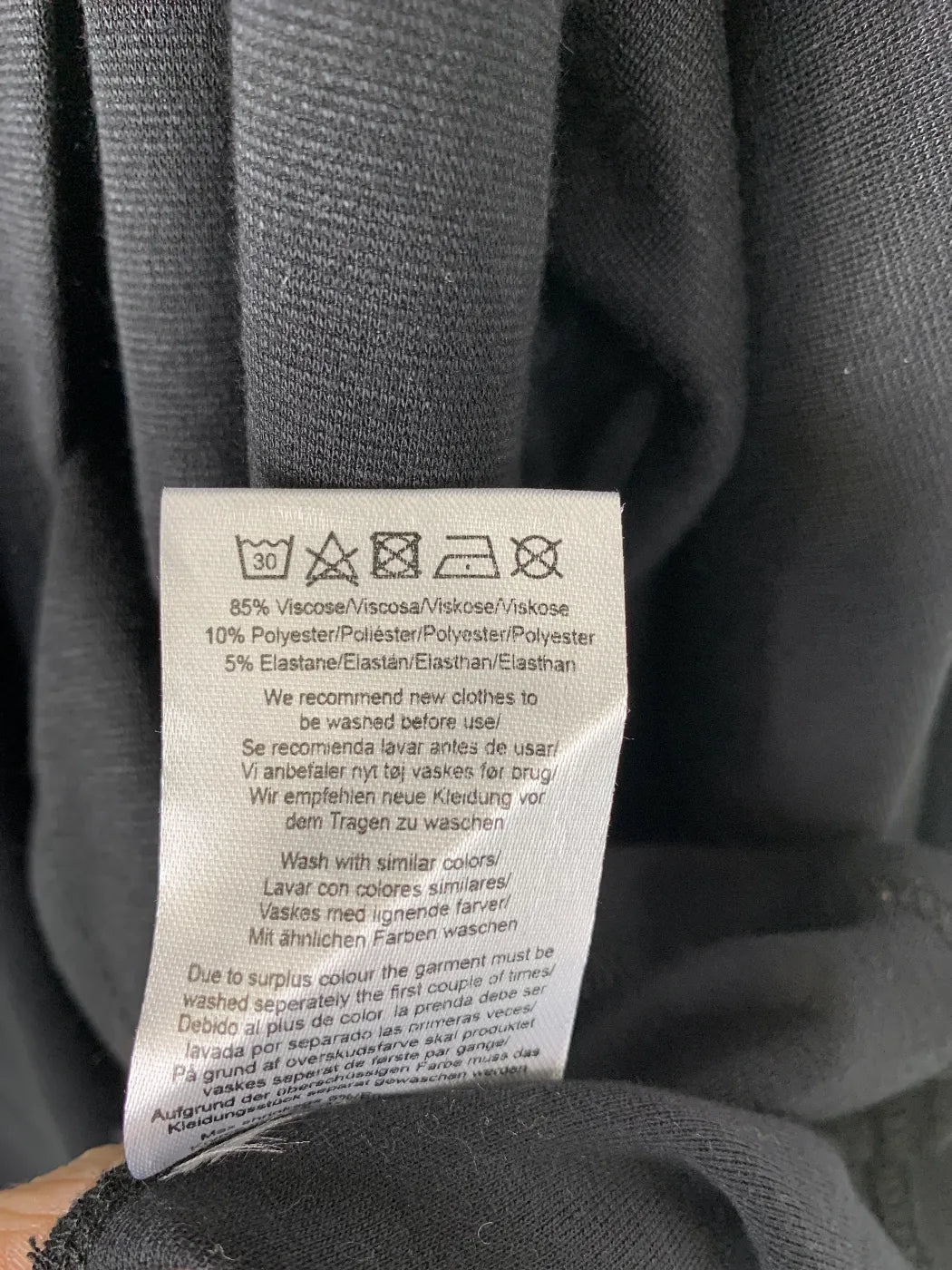 Free/Quent svart långärmad polotröja