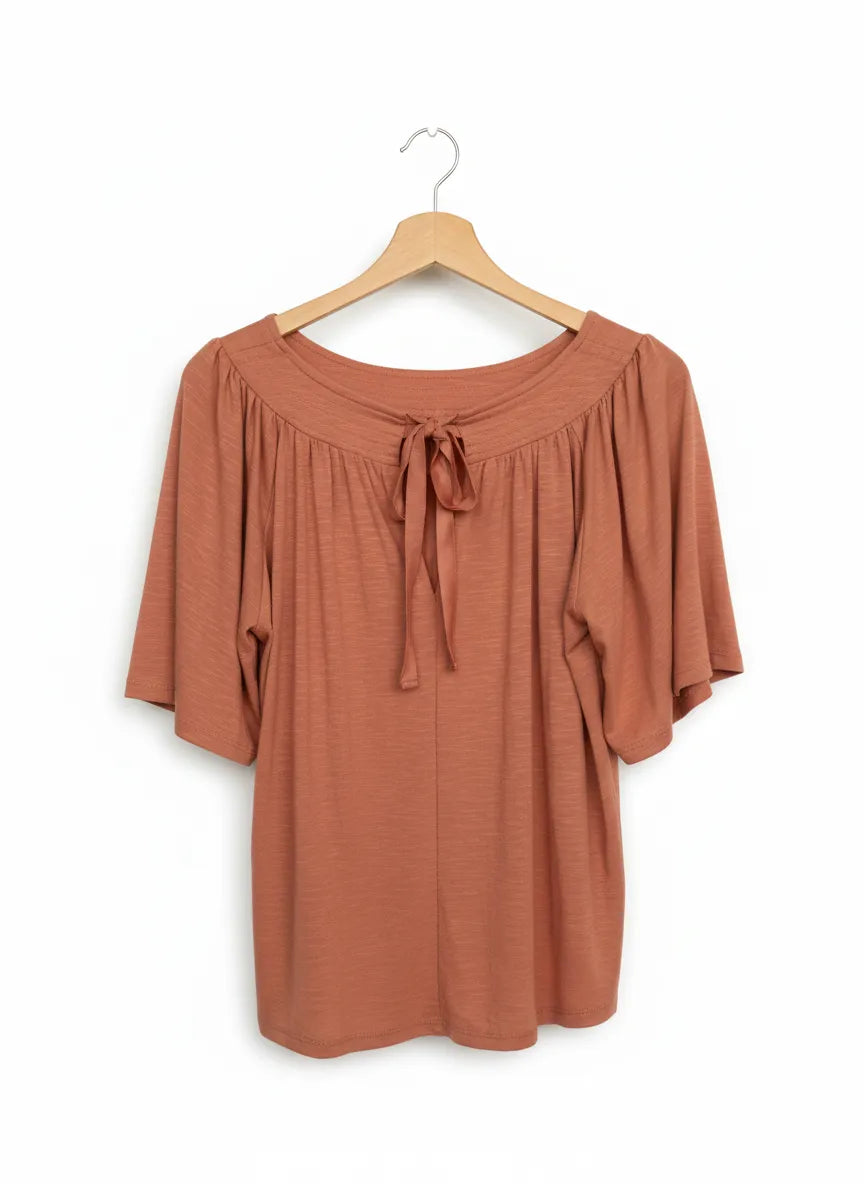 KappAhl korallfärgad blus med loose fit
