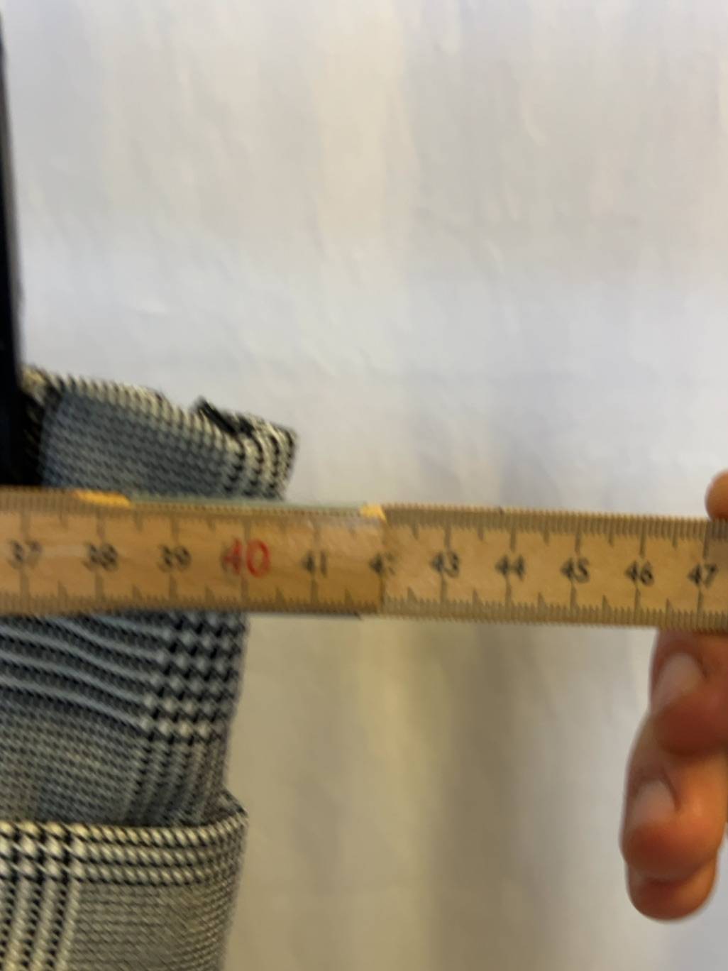 Object rutiga byxor med hög midja och bälte