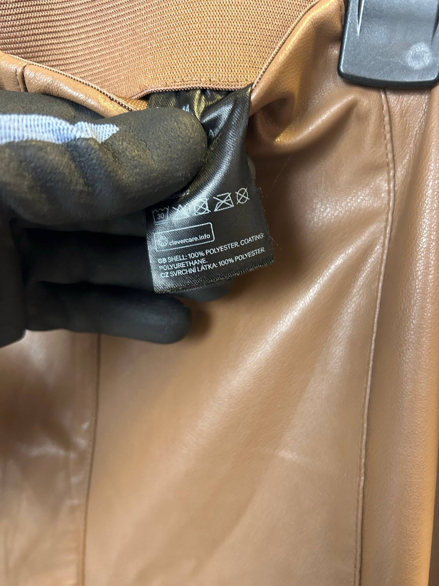 H&M bruna leggings i fuskläder