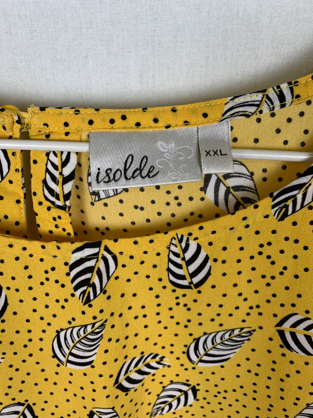 Isolde gul mönstrad blus