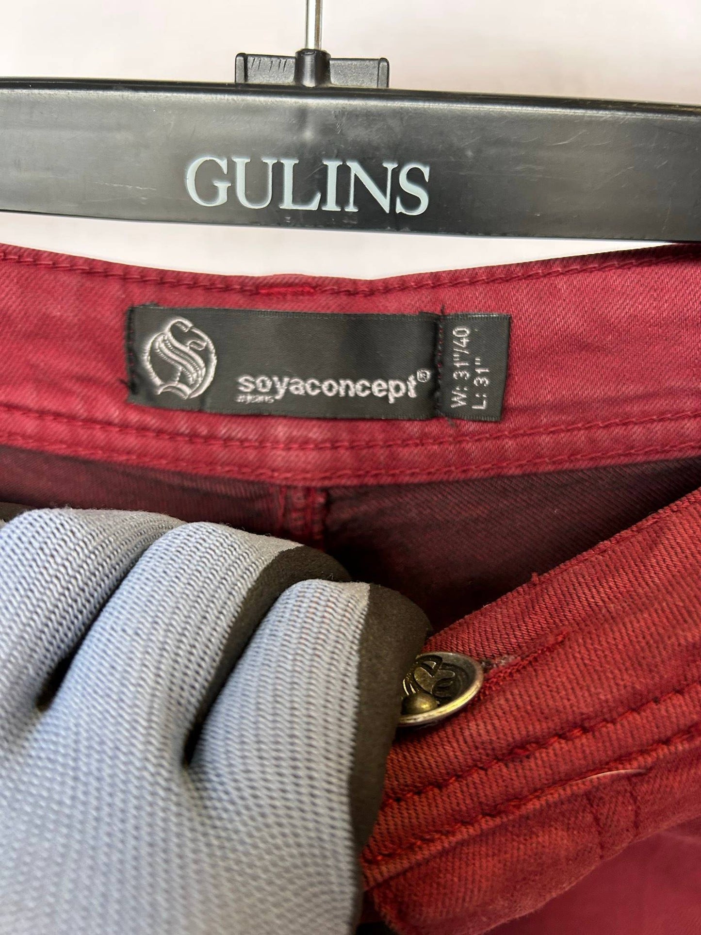 Soyaconcept burgundy tajta byxor