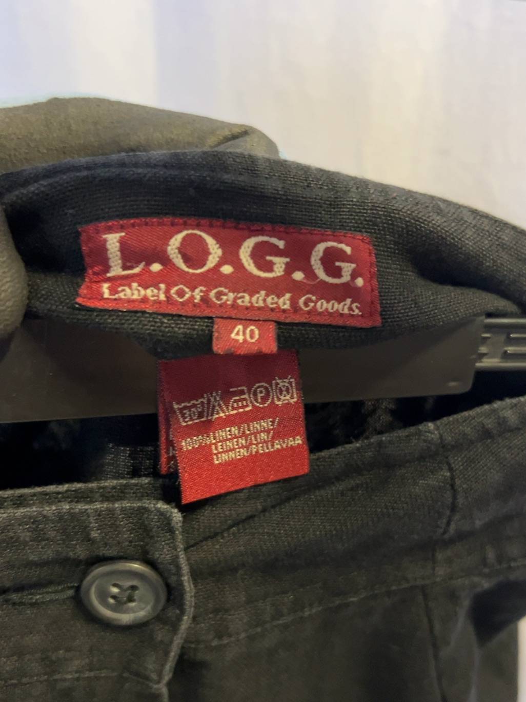 L.O.G.G. svart linne midikjol