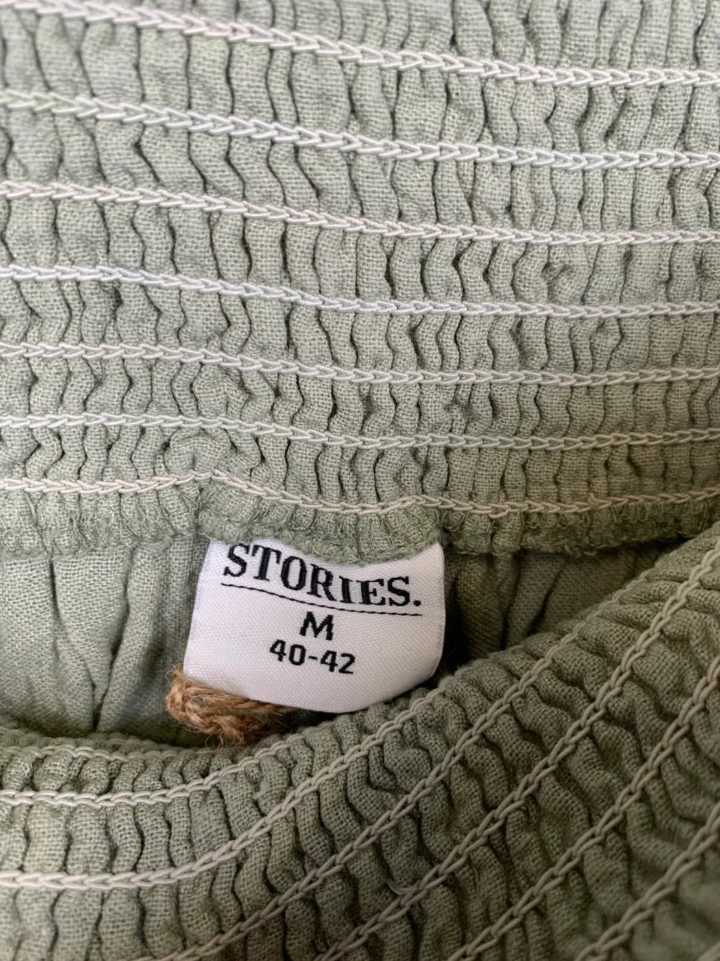 Stories ljus salviagröna linneculottes