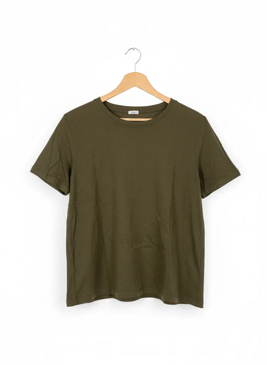 Stories enfärgad olivgrön t-shirt