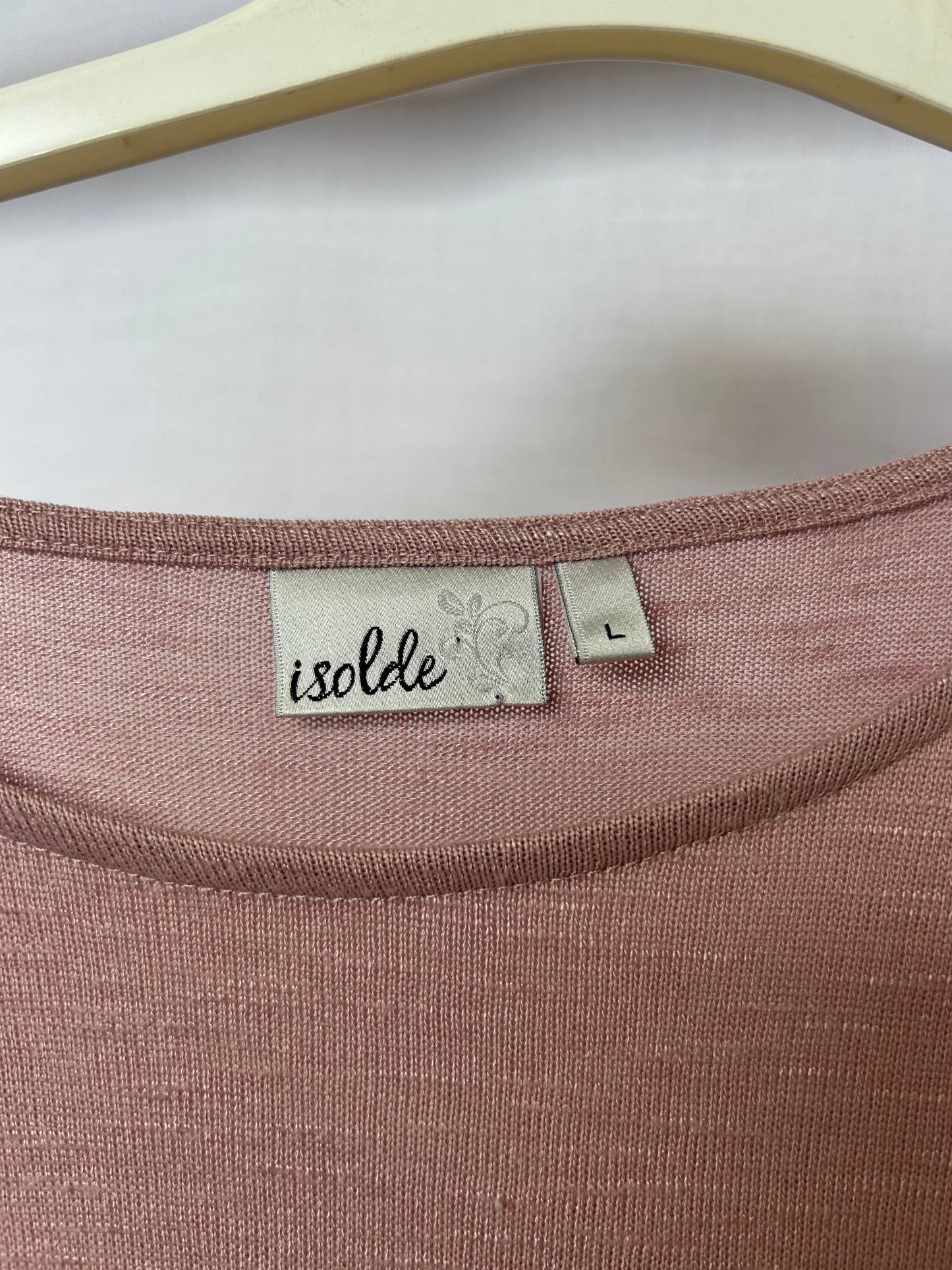 Isolde rosa långärmad topp med botaniskt tryck