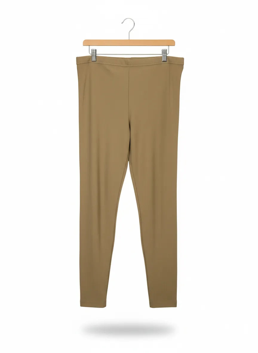 Ze-Ze Casual ribbade leggings i beige